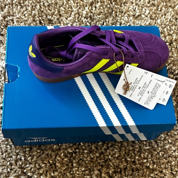 Adidas Gazelle - 100% Authentic Purple Yellow 12Kids– New in Box - 1 day 📦 - Picture 7 of 12